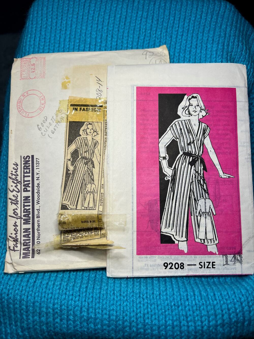 Marian Martin Sewing pattern 9208 jumpsuit 1970s size 14